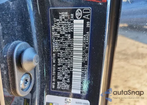 2017 Toyota Corolla L из США, поврежденный, VIN 2T1BURHE8HC949055